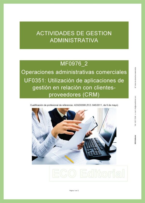 UF0351 Aplicaciones informáticas de la gestión comercial